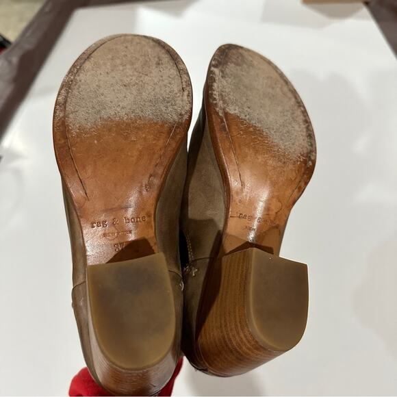 Rag & Bone Durham Brown Leather Chelsea Ankle Booties Size 7 - Picture 7 of 9